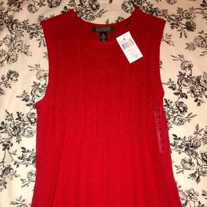Ralph Lauren Summer Red Knit Top